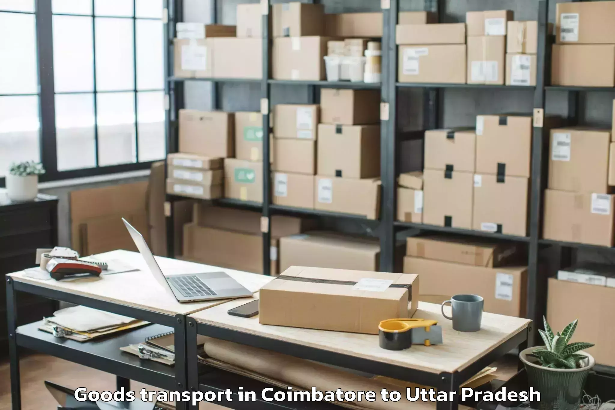 Book Your Coimbatore to Iftm University Moradabad Goods Transport Today